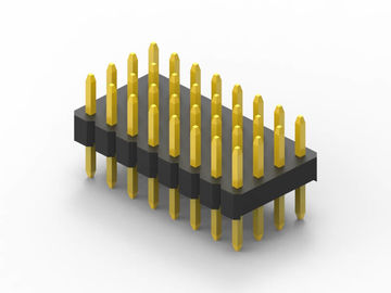 ثلاثة صفوف 5U PCB Header Connector DIP نوع الذهب فلاش العزل الأسود