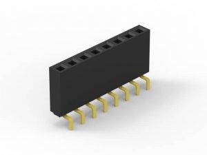 من خلال الثقب 40 دبوس نسائية رأس PCB ، صف واحد رأس إمرأة دائمة