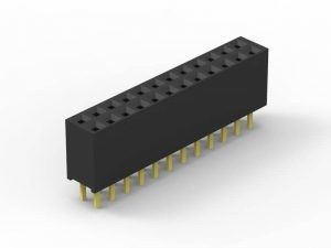 الفلاش الذهبي 2.54 ملم المرفق الأنثوي ، رأس دبوس PCB المرفق الأنثوي