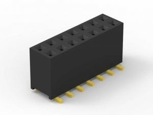 مستطيل SMT PCB رأس الاتصال سطح جبل PA6T المواد الأسود
