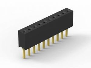 مشبك رأس الـ PCB الأسود الإناث 1.27mm الطول مواد LCP H = 2.1mm
