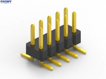 SMT 10 دبوس الذكور دبوس رأس المرفق صف مزدوج مع غطاء كاب ريل