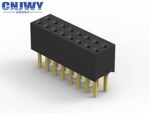 وصلة رأس PCB المستقيمة 16 دبوس إمرأة صف مزدوج مقاومة العزل العالية