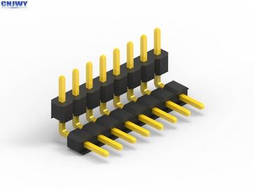 وصلة دبوس PCB 2.0mm مساحة ، نحاس واحد الصف ربط رأس