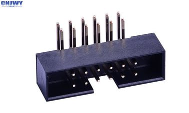 ربط رأس مربع الزاوية اليمنى 2 * 6 دبوس PA6T ارتفاع 4.8mm تصنيف التيار 2.0AMP