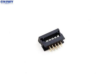 2 * 5 دبوس DIP وصلة وصلة 2.54mm مساحة صف مزدوج PBT مقاومة العزل المواد