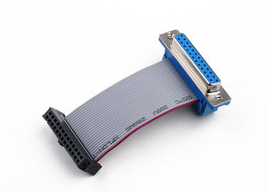 D Sub 15 Ways Female 14 Pin Ribbon Cable ، كابل بيانات القرص الصلب المخصص بطول 2 ملم