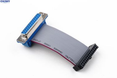 D Sub 15 Ways Female 14 Pin Ribbon Cable ، كابل بيانات القرص الصلب المخصص بطول 2 ملم