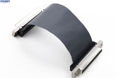 SCSI إمرأة 1.27 ملم كابل شريط مسطح ، محمي 34 دبوس كابل شريط مسطح