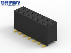 مستطيل SMT PCB رأس الاتصال سطح جبل PA6T المواد الأسود