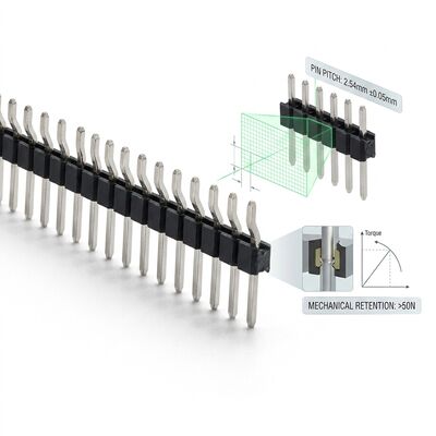مساحة 1.27 ملم مزدوجة SMT الذكور عقدة رأس المكونات المدمجة PCB تصميم سطح جبل