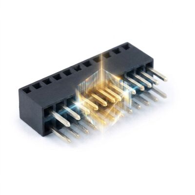 2.54 مللي متر الملعب عالية الحالية 5A الاتصال المزدوج أنثى رأس موصل الطاقة PCB المقبس