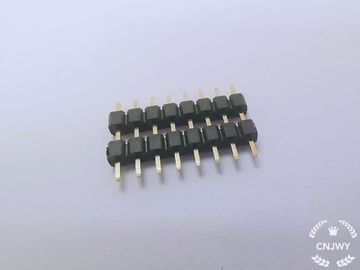 وصلة في ذكر دبوس الرأس رابط 1 * 8P L = 14mm مزدوج البلاستيك 0.8U الذهب فلاش PE التعبئة والتغليف