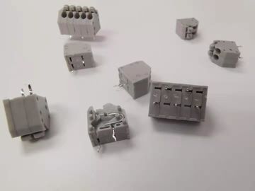 بلاسترو تيرمينال بلاك زر الضغط الموقع 3.5mm رمادي غطاء 180° دبوس مخصصة