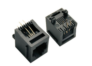 البلاستيك BMS RJ11 الزاوية اليمنى جميع PBT&amp;Pa66 6P6C محول PCB
