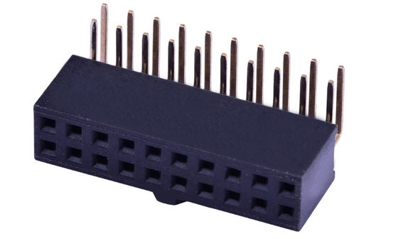 02P-40P أوفلاش PA6T PH2.54MM صفين رأس الإناث