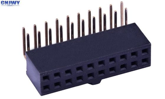 02P-40P أوفلاش PA6T PH2.54MM صفين رأس الإناث