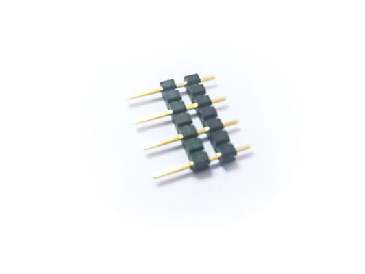 الفوسفور البرونزي 2.54MM الطول PA6T 1 * 7P ذهبية فلاش دبوس رأس