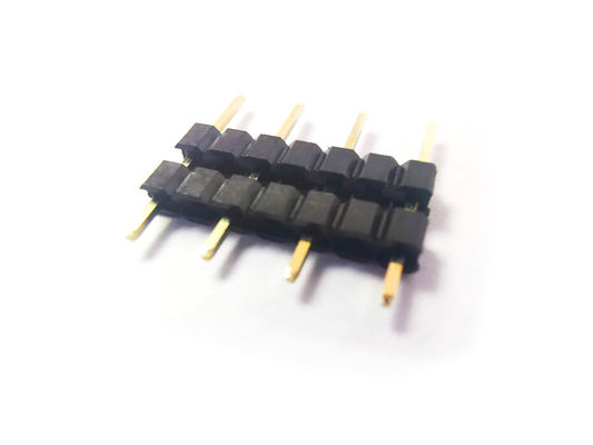 الفوسفور البرونزي 2.54MM الطول PA6T 1 * 7P ذهبية فلاش دبوس رأس