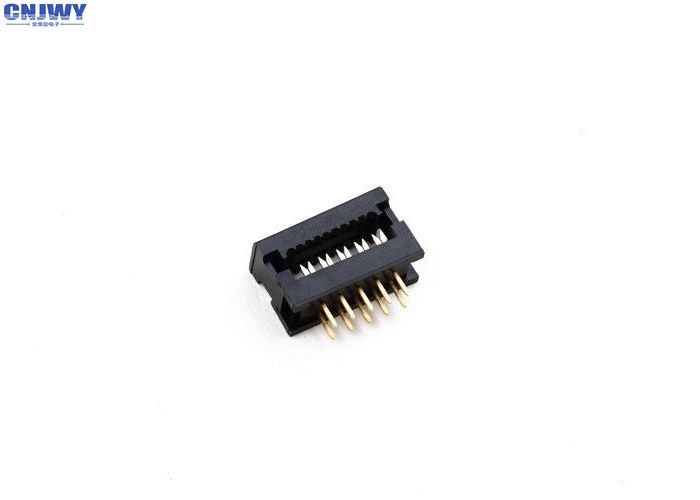 2 * 5 دبوس DIP وصلة وصلة 2.54mm مساحة صف مزدوج PBT مقاومة العزل المواد