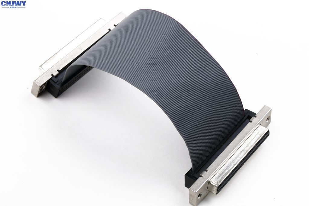 SCSI إمرأة 1.27 ملم كابل شريط مسطح ، محمي 34 دبوس كابل شريط مسطح