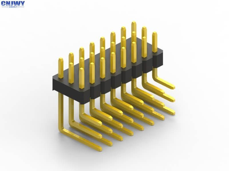 نوع DIP رأس دبوس الزاوية اليمنى ، ثلاثة صفوف ربط رأس دبوس ذكر