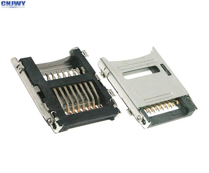 نوع Flip TF رابط بطاقة Micro SD 1.8 ملم ارتفاع مقاومة الاتصال 100 MΩ Max