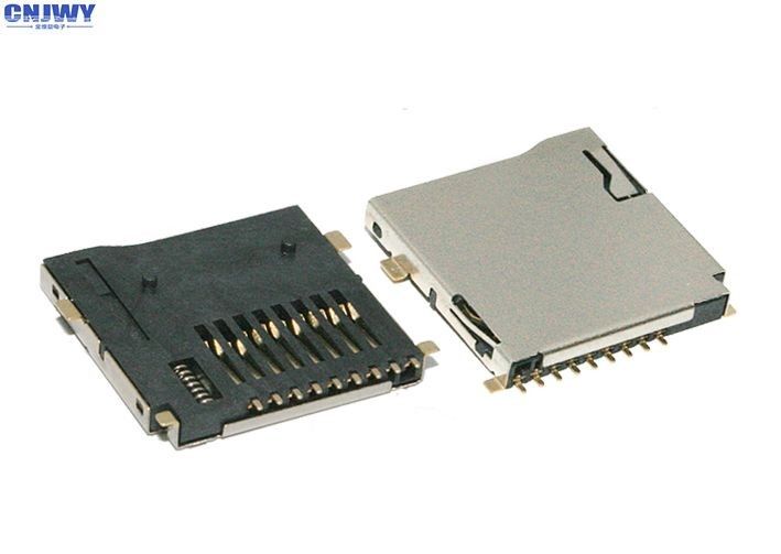 TF خارجية لحام رابط بطاقة Micro SD حامل 9 PIN أربعة أقدام نوع القشرة الذاتية