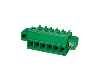 رابط بلوك المحطة القابل للدخول CPT 3.81mm Pitch 1 * 10P Green PA66 SN مغلفة 30-16AWG