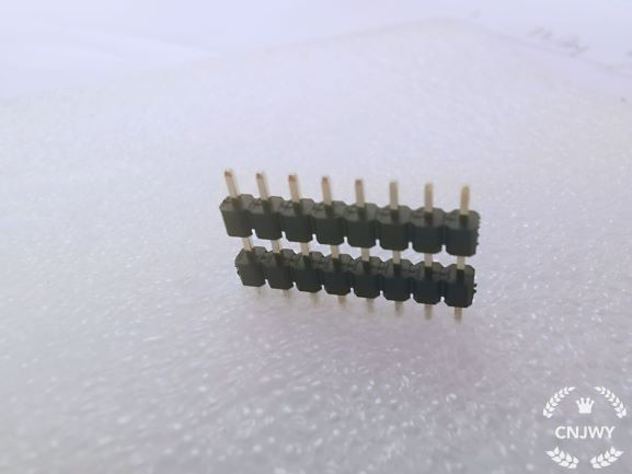وصلة في ذكر دبوس الرأس رابط 1 * 8P L = 14mm مزدوج البلاستيك 0.8U الذهب فلاش PE التعبئة والتغليف