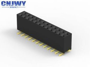 متين 20 دبوسة ربط رأس PCB 1mm Pitch PA6T صف مزدوج رأس دبوس الذكور