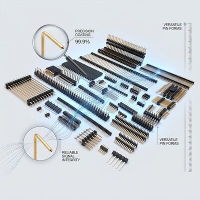 ربط الرأس الذكري للدبوس ذو الصف الثنائي الزاوية اليمنى 2.54mm Pitch 90 درجة PCB 80-Pin Through-Hole