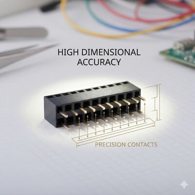 ذو مظهر منخفض 1.27MM الزاوية اليمنى SMD ربط رأس الإناث الصف الثنائي الفلاش الذهبي تصميم PCB فائق الرقة