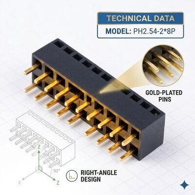 موصل رأس أنثى SMT بملعب 1.27 مم، صف واحد، مظهر جانبي منخفض، شريط بكرة، مقبس لوحة مطبوعة